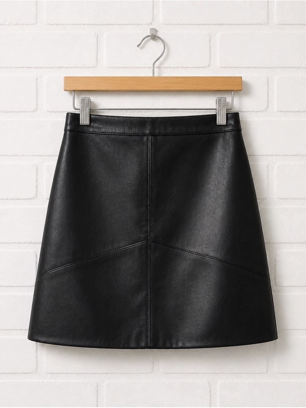 Lulus Harley Black Vegan Leather Mini Skirt